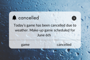 Game Cancelled 5/26